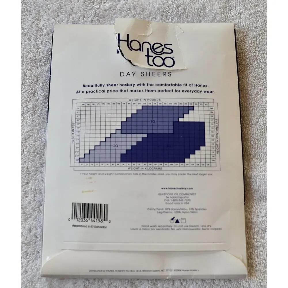 Hanes Too Plus Collection Pantyhose Plus Size 3Q Gentle Brown Control Top E08
